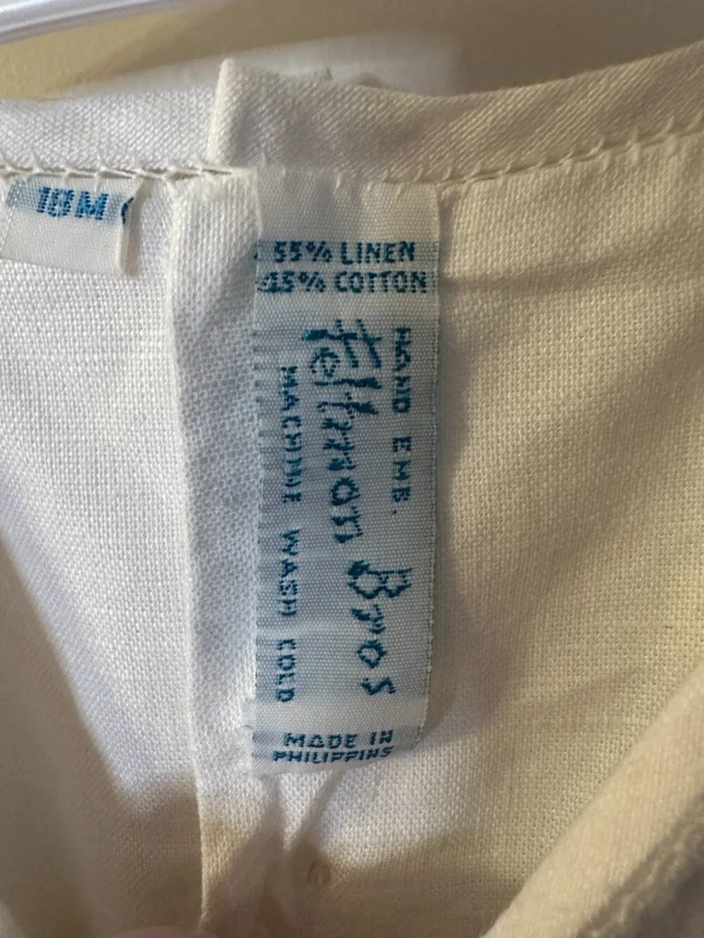 Feltman Brothers Heirloom Linen Smocked Embroidered White Dress 18M Portrait